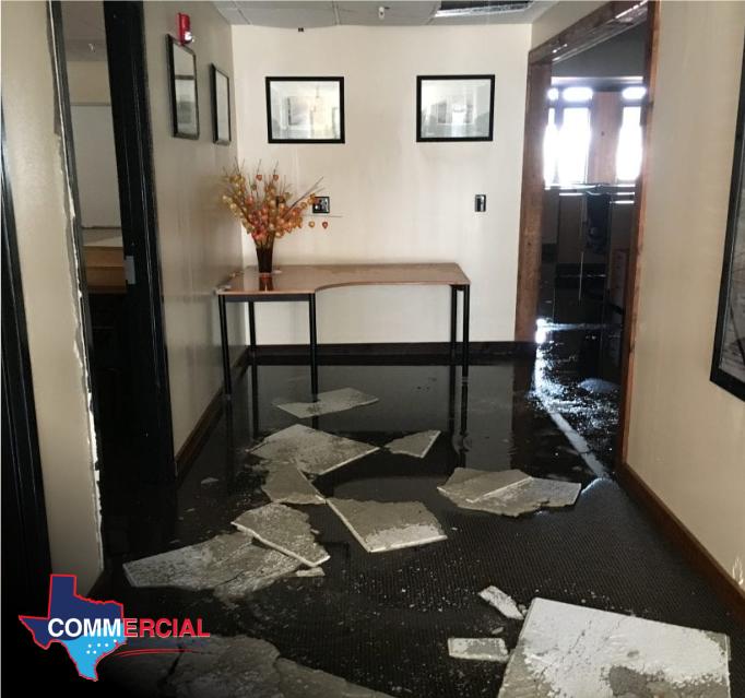 Austin water damage restoration in an occupied office
