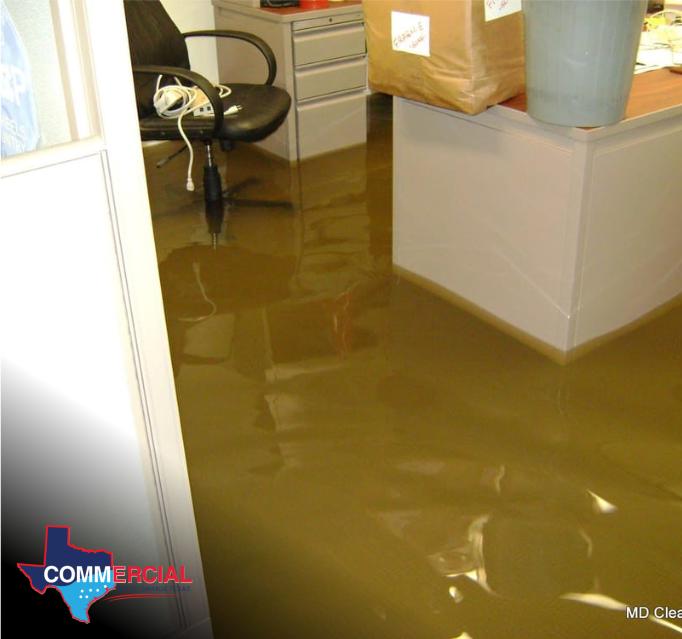 Standing water in an office